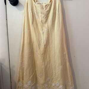 Talbots Yellow A-Line Dress for Casual Wear